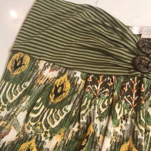 Charolette Russe GreenPatterned Tube Top - S